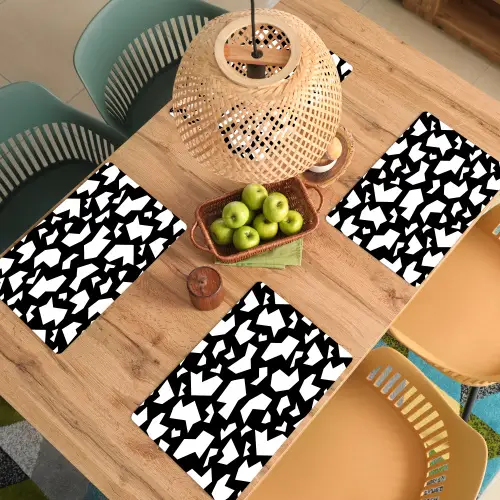 Contrast - Zwart - Wit Placemat vinyl groot 368 -zzsfeer5_Kitchenyeah-website