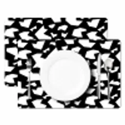 Contrast - Zwart - Wit Placemat vinyl groot 368 -zzsfeer2_Kitchenyeah-website