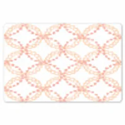 Koraalkleur - Vlechtmotief - Wit Placemat vinyl groot 368 -zzsfeer1_Kitchenyeah-website