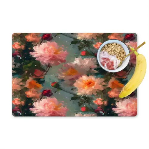 Dahlia - Bloemen - Patroon Placemat vinyl groot 368 -zzzproduct_Kitchenyeah-website