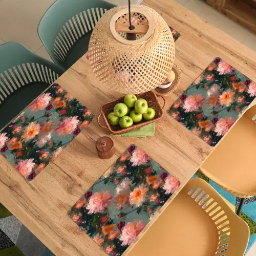 Dahlia - Bloemen - Patroon Placemat vinyl groot 368 -zzsfeer5_Kitchenyeah-website