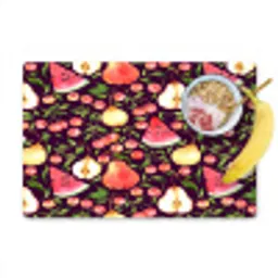 Donker - Bladeren - Fruit - Patroon Placemat vinyl groot 368 -zzzproduct_Kitchenyeah-website