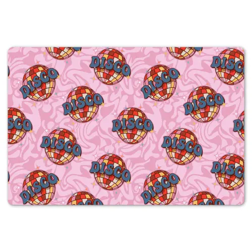 Disco - Bal - Patroon - Roze Placemat vinyl groot 368 -zzsfeer1_Kitchenyeah-website