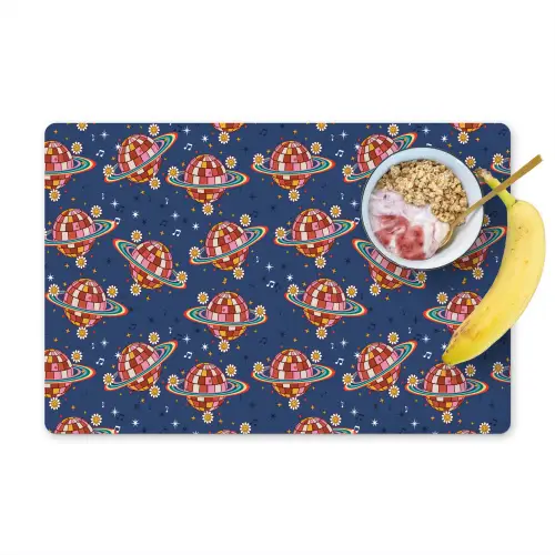 Disco - Blauw - Patroon Placemat vinyl groot 368 -zzzproduct_Kitchenyeah-website