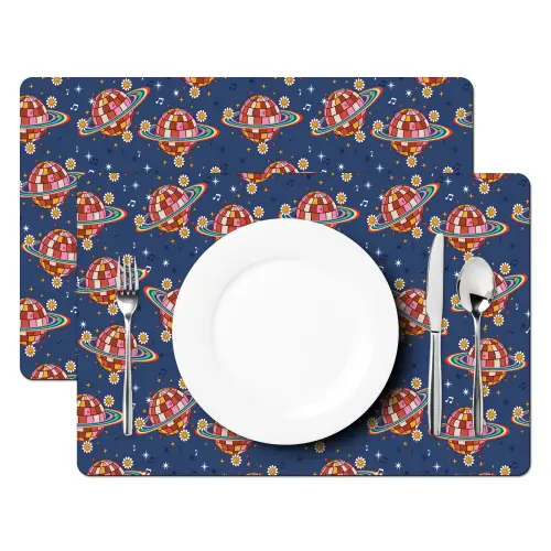 Disco - Blauw - Patroon Placemat vinyl groot 368 -zzsfeer2_Kitchenyeah-website