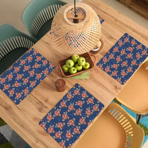 Disco - Blauw - Patroon Placemat vinyl groot 368 -zzsfeer5_Kitchenyeah-website