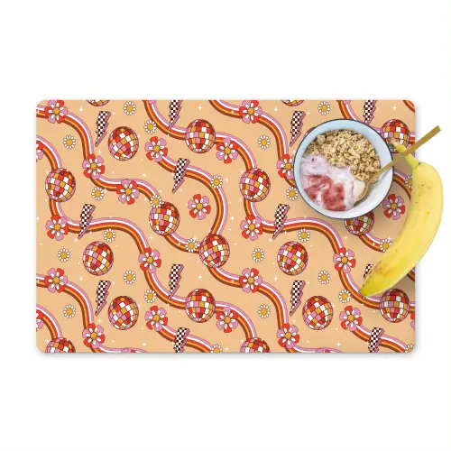 Disco - Patroon - Lijnen Placemat vinyl groot 368 -zzzproduct_Kitchenyeah-website