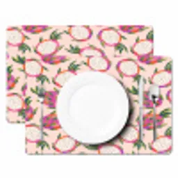 Drakenfruit - Patroon - Roze Placemat vinyl groot 368 -zzsfeer2_Kitchenyeah-website