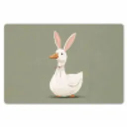 Eend - Konijnoren - Grijs Placemat vinyl groot -zzsfeer1_Kitchenyeah-website