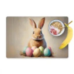 Paashaas - Pastel - Eieren Placemat vinyl groot -zzzproduct_Kitchenyeah-website
