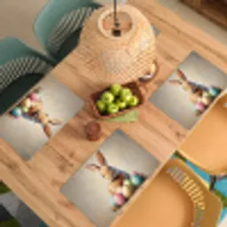 Paashaas - Pastel - Eieren Placemat vinyl groot -zzsfeer5_Kitchenyeah-website