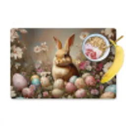 Paashaas - Lente - Paaseieren Placemat vinyl groot -zzzproduct_Kitchenyeah-website