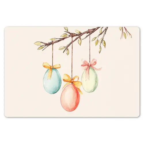 Paastak - Strikje - Eieren Placemat vinyl groot -zzsfeer1_Kitchenyeah-website