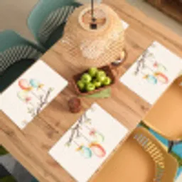 Paastak - Strikje - Eieren Placemat vinyl groot -zzsfeer5_Kitchenyeah-website