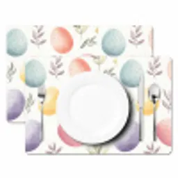 Eieren - Kleurrijk - Patroon Placemat vinyl groot -zzsfeer2_Kitchenyeah-website