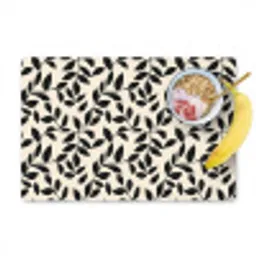 Elegant - Patroon - Zwart - Beige Placemat vinyl groot 368 -zzzproduct_Kitchenyeah-website