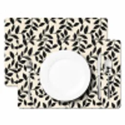 Elegant - Patroon - Zwart - Beige Placemat vinyl groot 368 -zzsfeer2_Kitchenyeah-website
