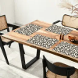 Elegant - Patroon - Zwart - Beige Placemat vinyl groot 368 -zzsfeer4_Kitchenyeah-website