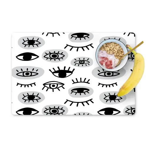 Ogen - Gestileerd - Expressief Placemat vinyl groot 368 -zzzproduct_Kitchenyeah-website