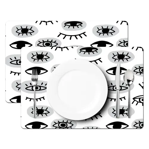 Ogen - Gestileerd - Expressief Placemat vinyl groot 368 -zzsfeer2_Kitchenyeah-website