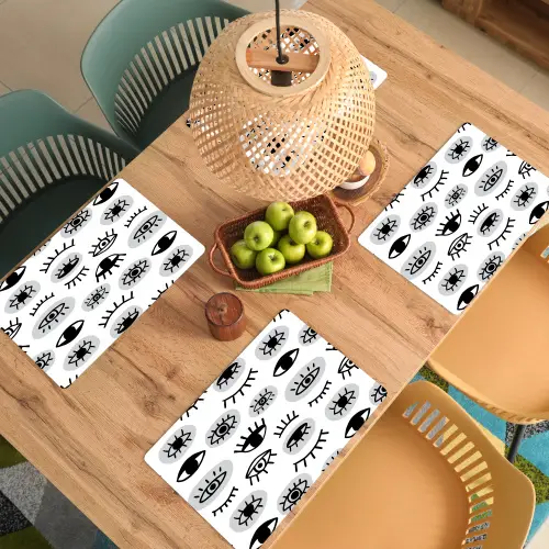Ogen - Gestileerd - Expressief Placemat vinyl groot 368 -zzsfeer5_Kitchenyeah-website