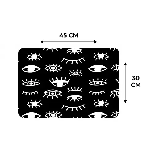 Ogen - Wit - Patroon Placemat vinyl groot 368 -specs