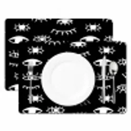 Ogen - Wit - Patroon Placemat vinyl groot 368 -zzsfeer2_Kitchenyeah-website