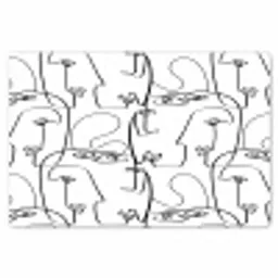 Gezichten - Abstract - Contourlijnen Placemat vinyl groot 368 -zzsfeer1_Kitchenyeah-website