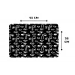 Gezichten - Zwart - Wit - Contrast Placemat vinyl groot 368 -specs