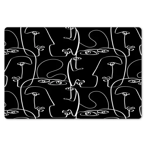 Gezichten - Gestileerd - Vloeiend Placemat vinyl groot 368 -zzsfeer1_Kitchenyeah-website