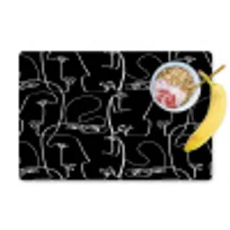 Gezichten - Gestileerd - Vloeiend Placemat vinyl groot 368 -zzzproduct_Kitchenyeah-website