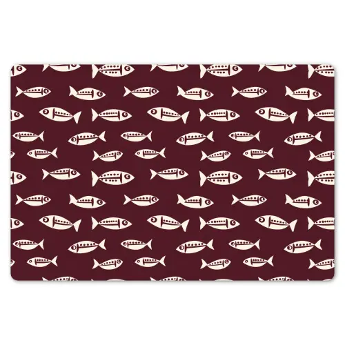 Vissen - Grafisch - Patroon - Donker Placemat vinyl groot 368 -zzsfeer1_Kitchenyeah-website