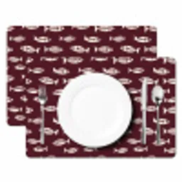 Vissen - Grafisch - Patroon - Donker Placemat vinyl groot 368 -zzsfeer2_Kitchenyeah-website