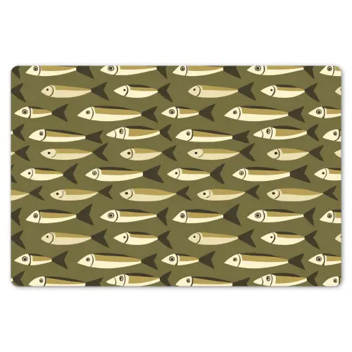 Vis - Patroon - Groen Placemat vinyl groot 368 -zzsfeer1_Kitchenyeah-website