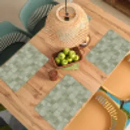 Vlakken - Rustiek - Groen Placemat vinyl groot 368 -zzsfeer5_Kitchenyeah-website