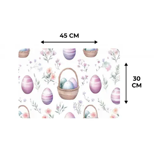 Bloemen - Paaseieren - Patroon Placemat vinyl groot -specs