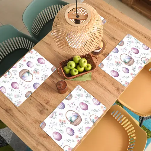 Bloemen - Paaseieren - Patroon Placemat vinyl groot -zzsfeer5_Kitchenyeah-website