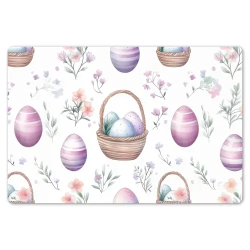 Bloemen - Paaseieren - Patroon Placemat vinyl groot -zzsfeer1_Kitchenyeah-website