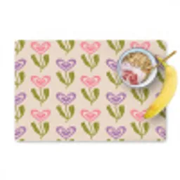 Bloemen - Hartjes - Patroon Placemat vinyl groot 368 -zzzproduct_Kitchenyeah-website