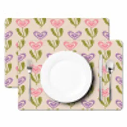 Bloemen - Hartjes - Patroon Placemat vinyl groot 368 -zzsfeer2_Kitchenyeah-website