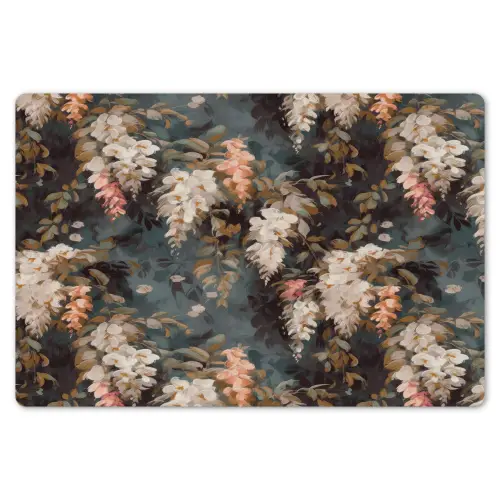 Bloemen - Bladeren - Donker - Patroon Placemat vinyl groot 368 -zzsfeer1_Kitchenyeah-website