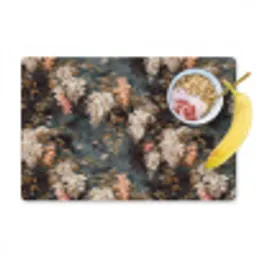 Bloemen - Bladeren - Donker - Patroon Placemat vinyl groot 368 -zzzproduct_Kitchenyeah-website