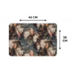 Bloemen - Bladeren - Donker - Patroon Placemat vinyl groot 368 -specs