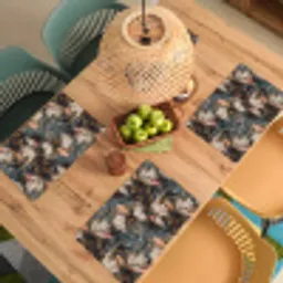 Bloemen - Bladeren - Donker - Patroon Placemat vinyl groot 368 -zzsfeer5_Kitchenyeah-website