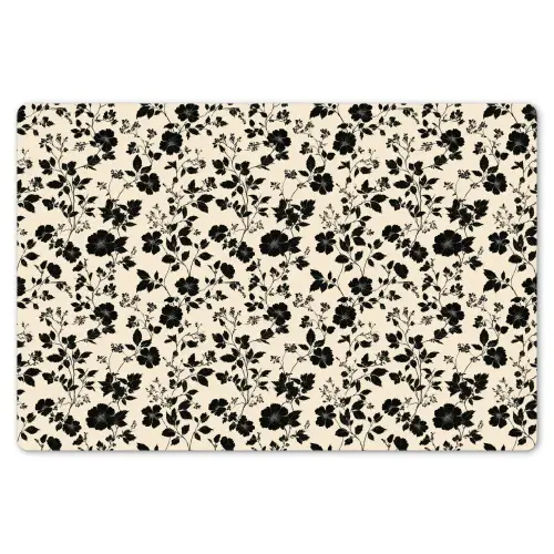 Bloemen - Dessin - Zwart Placemat vinyl groot 368 -zzsfeer1_Kitchenyeah-website