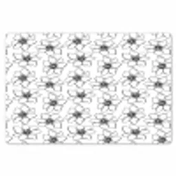 Bloemen - Patroon - Zwart - Wit Placemat vinyl groot 368 -zzsfeer1_Kitchenyeah-website
