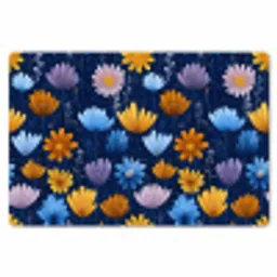 Bloemen - Patroon - Blauw - Contrast Placemat vinyl groot -zzsfeer1_Kitchenyeah-website