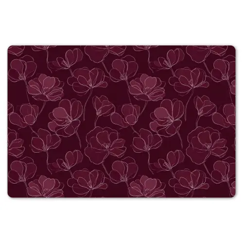 Bloemen - Patroon - Bordeauxrood Placemat vinyl groot 368 -zzsfeer1_Kitchenyeah-website