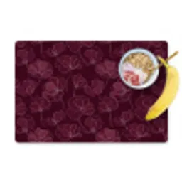 Bloemen - Patroon - Bordeauxrood Placemat vinyl groot 368 -zzzproduct_Kitchenyeah-website