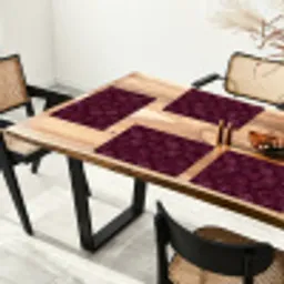 Bloemen - Patroon - Bordeauxrood Placemat vinyl groot 368 -zzsfeer4_Kitchenyeah-website